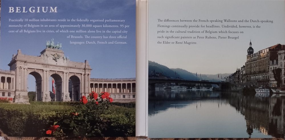 Белгия, албум с монети до и след еврото.