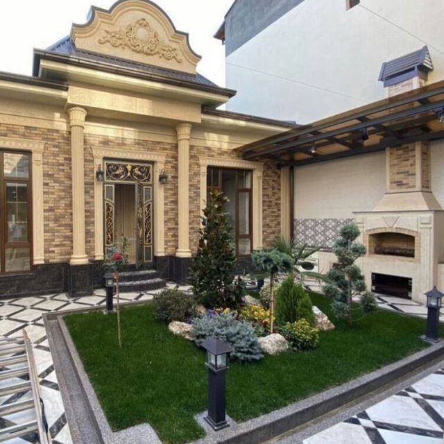 Газон, ландшафтный дизайн, декаративный Дарахтлар,Газон ва Арча уход