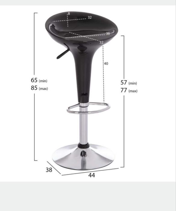 Бар столове бял и червен