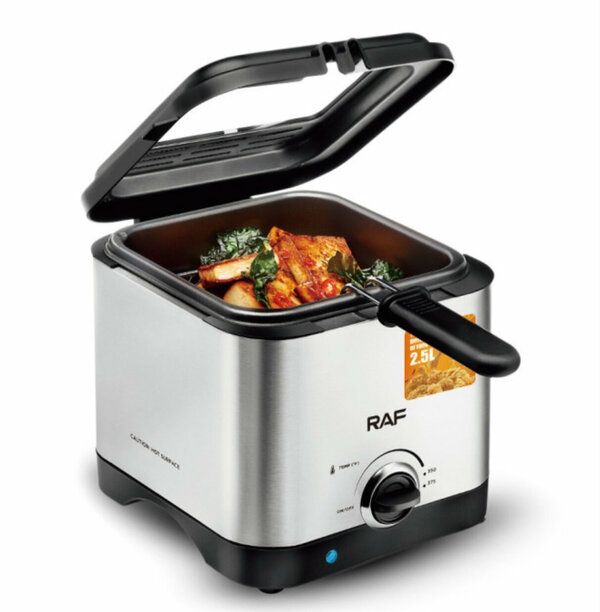 Аэро - Фритюрница RAF R5300, компактная, нержавеющая сталь/пластмасса,