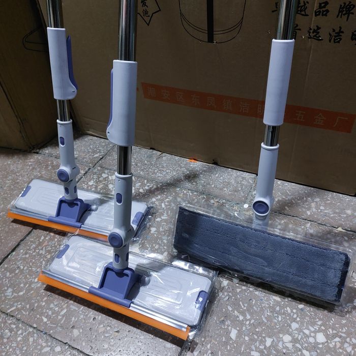 Швабра-окномойка плоская, микрофибра, резина, 148х30 см