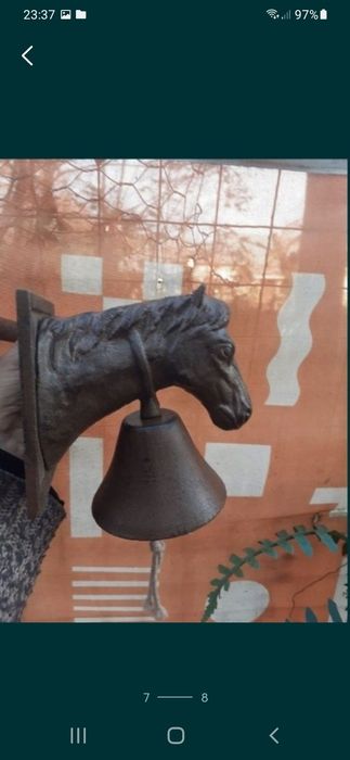 Clopot intrare bronz, vintage