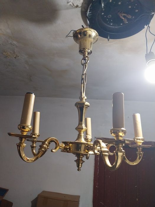 Candelabru, lustra de tavan, bronz