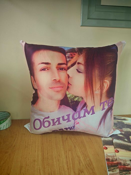 Възглавница със снимка 40 х 40 см. Възглавничка Бебешка детска
