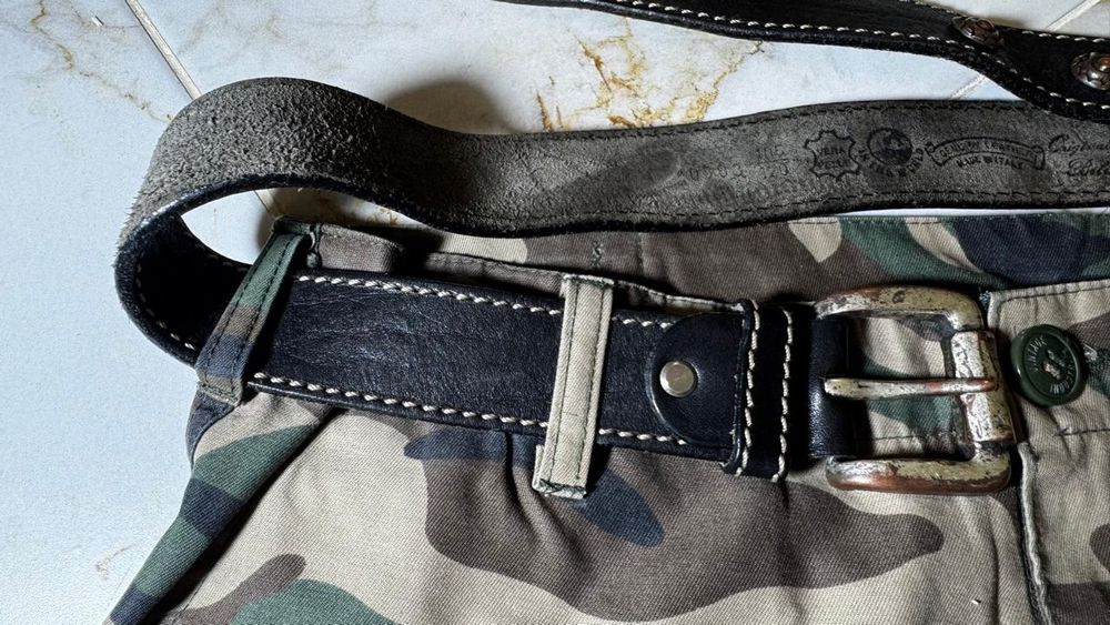 Винтажный кожанный ремень