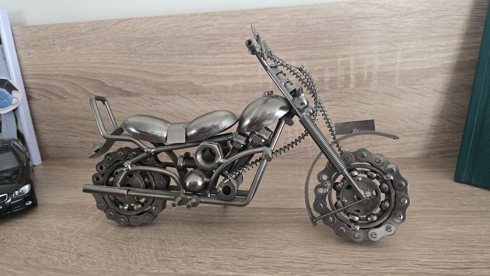 Motocicleta chopper Decorativa Handmade din metal-decor premium