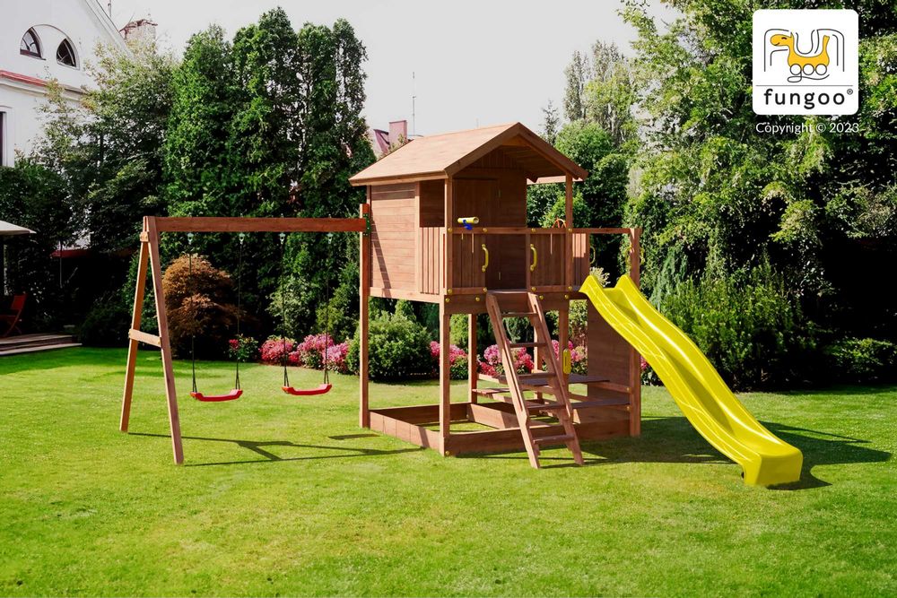 Fungoo 08210 Moonlight детска площадка с пързалка и 2 люлки