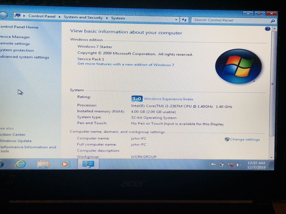 Laptop Acer i3 perfect funcțional