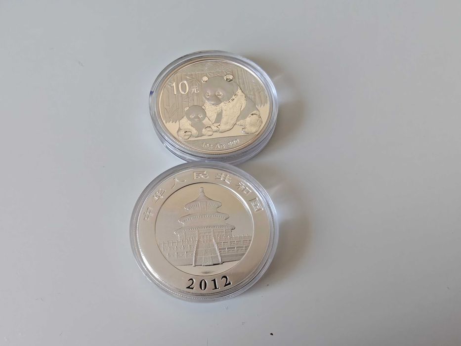Сребърна монета, 1 oz Китайска панда 2011, 2012, 2013, 99.9% сребро