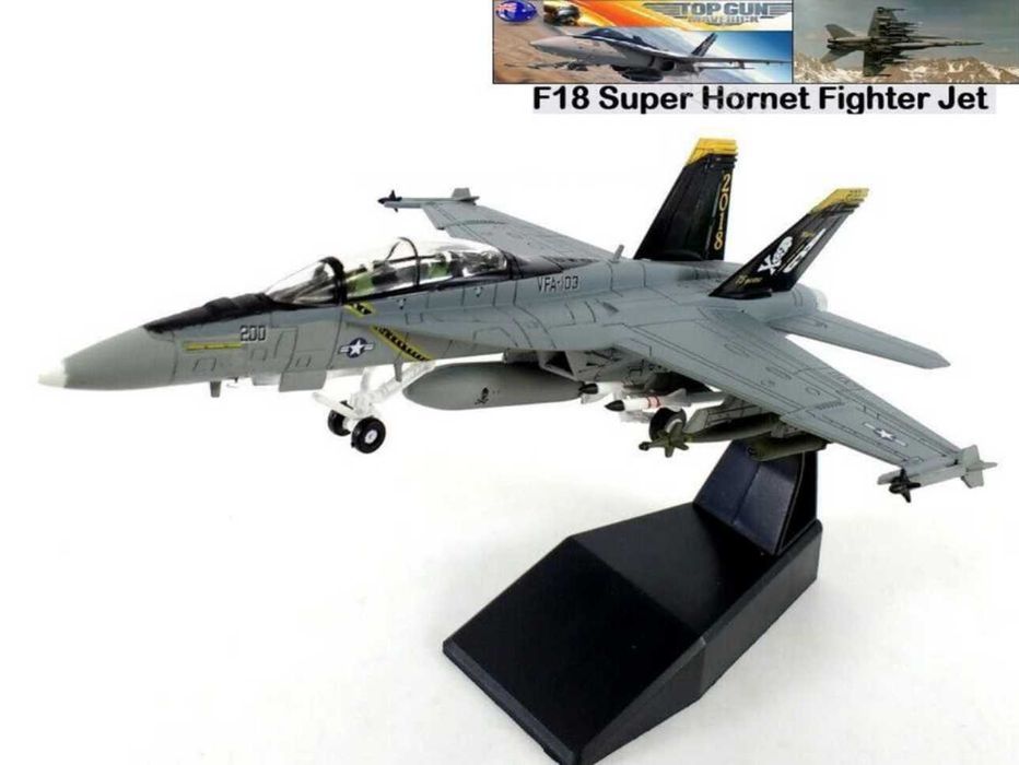 Macheta avion metalica F/A-18F VFA-103 Super Hornet Pirate Ghost