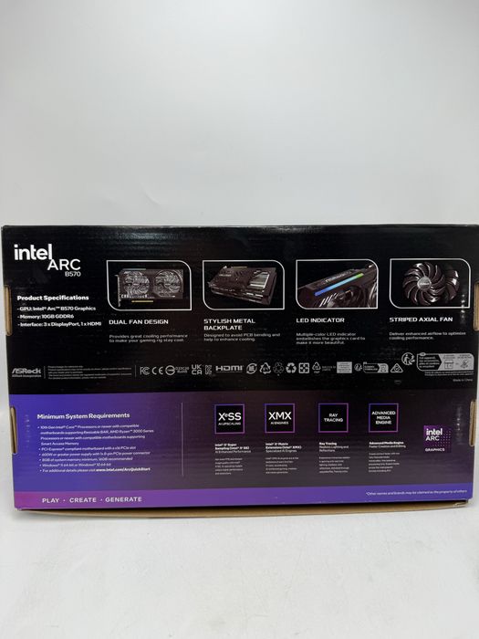 Placa video ASRock Intel Arc B570 Challenger OC 10GB GDDR6 Sigilata