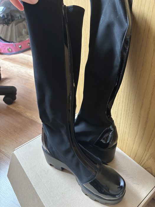 Нови черни ботуши, номер 37,5-38