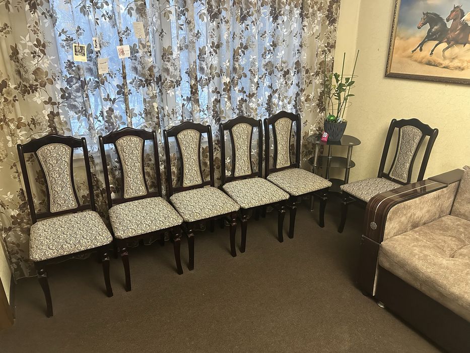 Стол трансформер со стульями