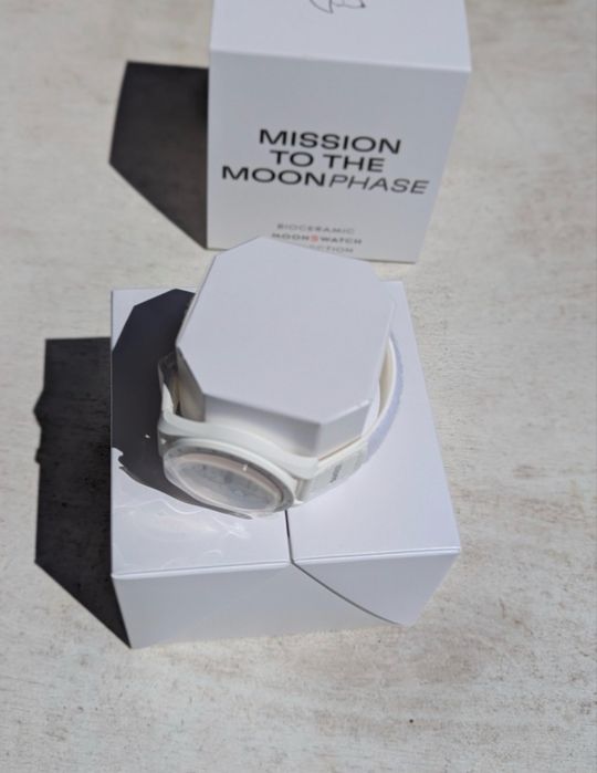 Ceas Omega Moonswatch Mission to The Moonphase Full Moon White