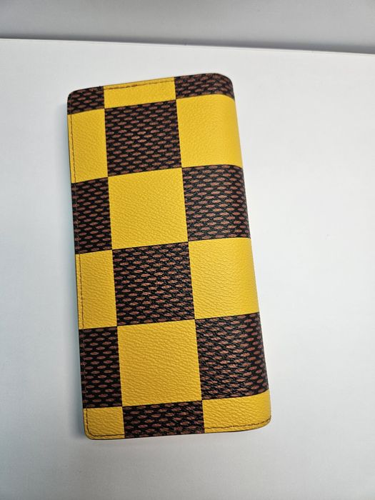 Louis Vuitton Brazza Cartera Damier Pop Amarillo оригинален портфейл