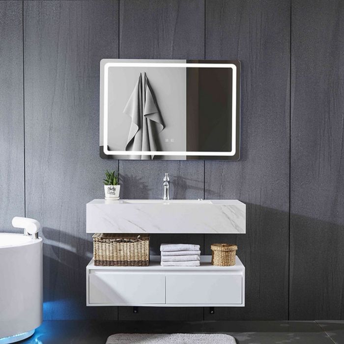 Лед огледало за баня 80см 80/60 ЧИСТО НОВО LED Подгрее