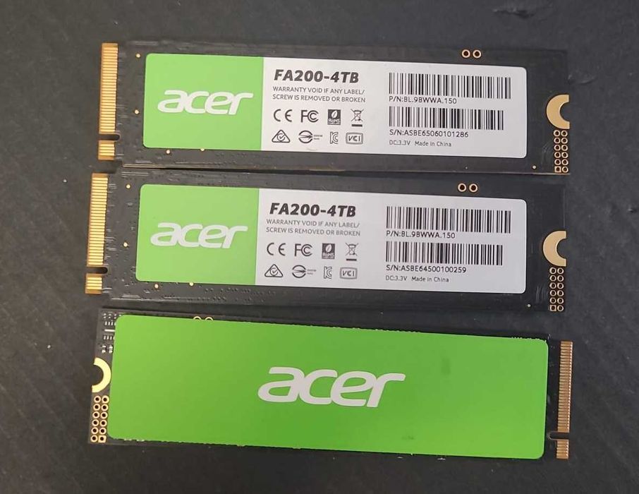 SSD Acer Fa200, PCIe 4.0, 4 TB, M.2 2280, 7200 MB/s ,nou