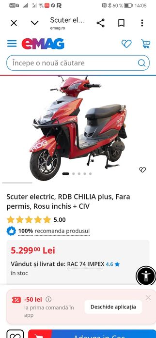 Vânzare scuter electric RDB