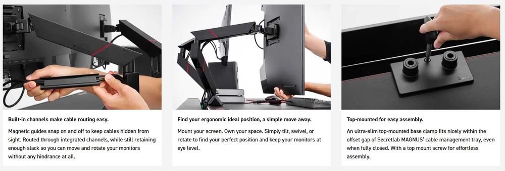 SecretLab Dual Monitor Arms | Factura + Garantie SecretLab