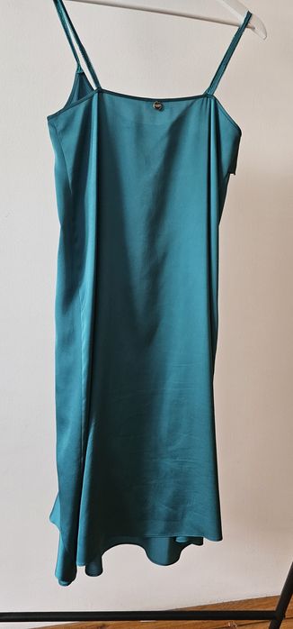 Twinset рокля с къдрица в зелен цвят