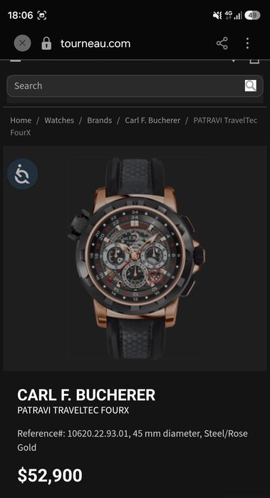 Carl F Bucherer full gold editie limitata 125buc