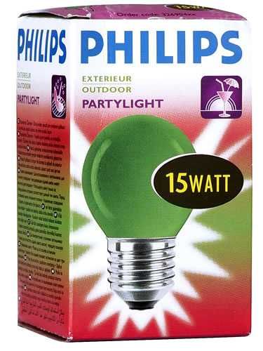 Philips Лампочки Partylight E27 P45 15w 220-240v