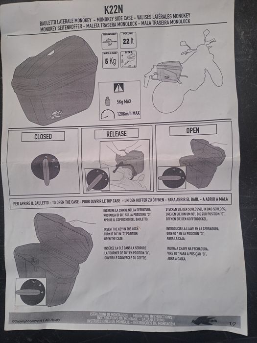 Cutii laterale KAPPA 22N, prindere MONOKEY