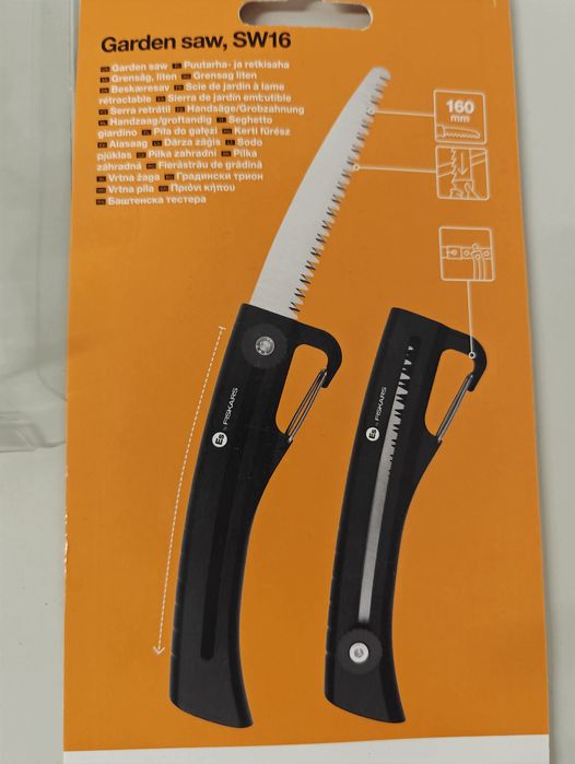 Fierastrau retractabil FISKARS SW16 Solid, otel, negru gradina taiat