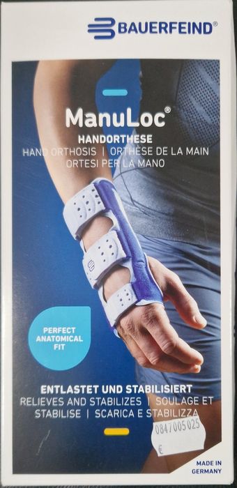 Orteză stabilizatoare MANULOC   pentru încheietura mâinii, Măr.2 titan