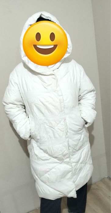 Пуховик зимний белый