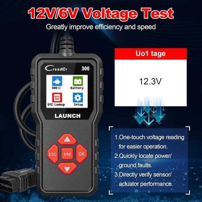 OBD2 Скенер за диагностика LAUNCH Creader 300 - Чете и трие грешки