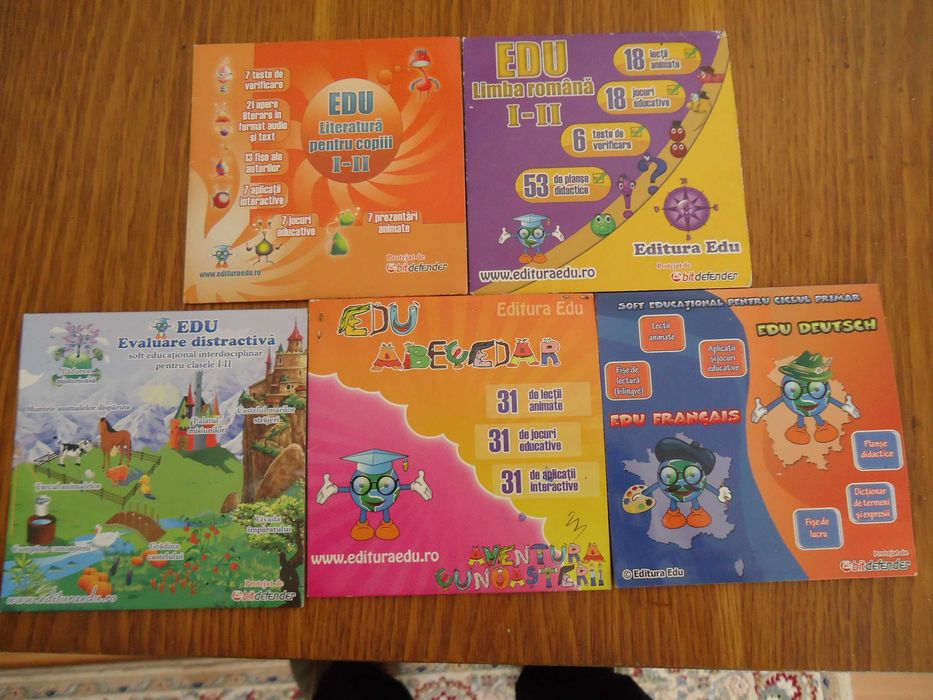 Vand 5 Cd-uri pentru copii pentru clasele I-II