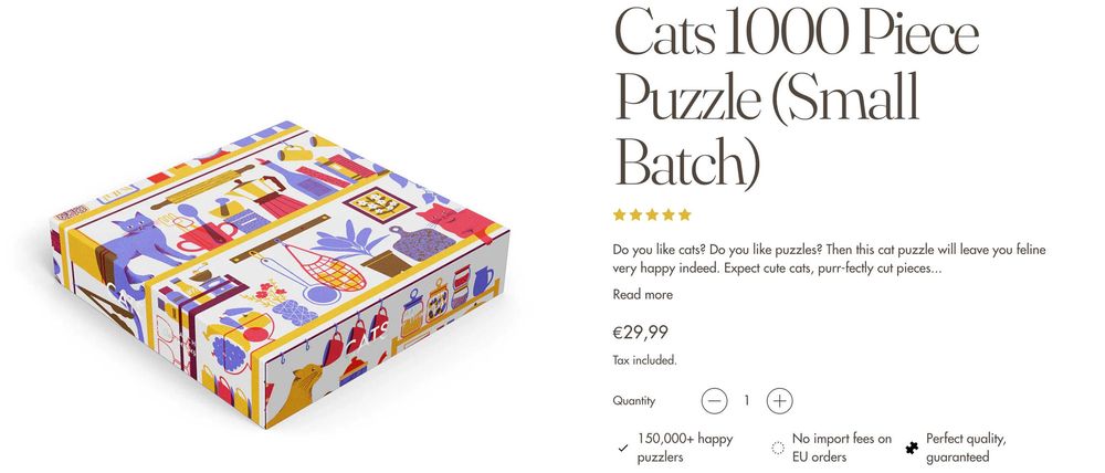 Пъзел 1000 части с котки CATS | Cloudberries Small Batch