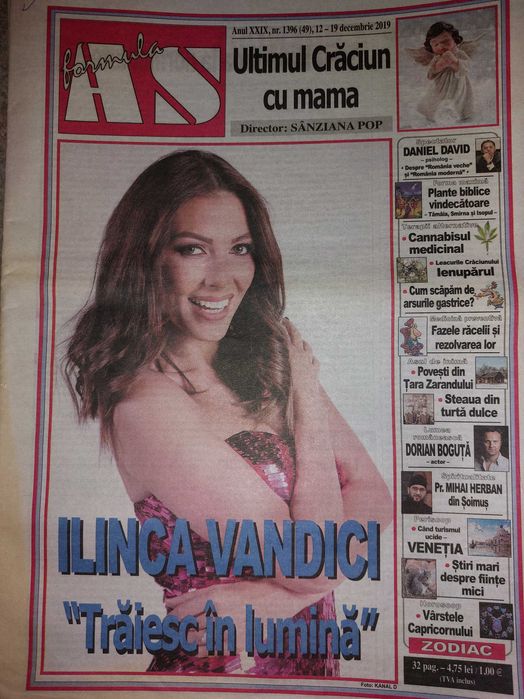 Revista Formula As cu Ilinca Vandici pe coperta