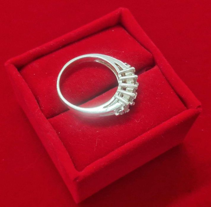 AG154,inel argint 925,nou/marcat, zirconii albe, ideal cadou