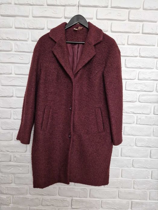 Palton H&m lână s-m burgund toamna/iarna