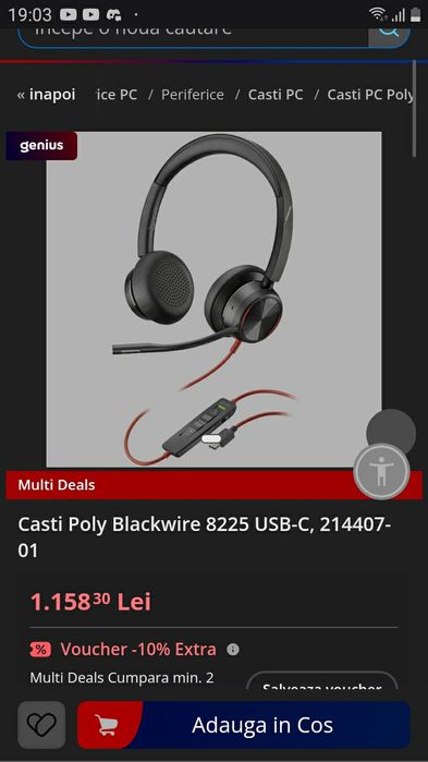 Casti POLY. Mai multe detalii in descriere