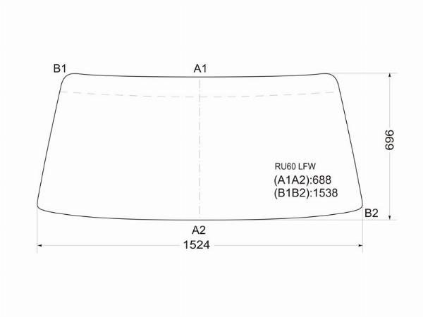 Стекло лобовое  Daihatsu Delta