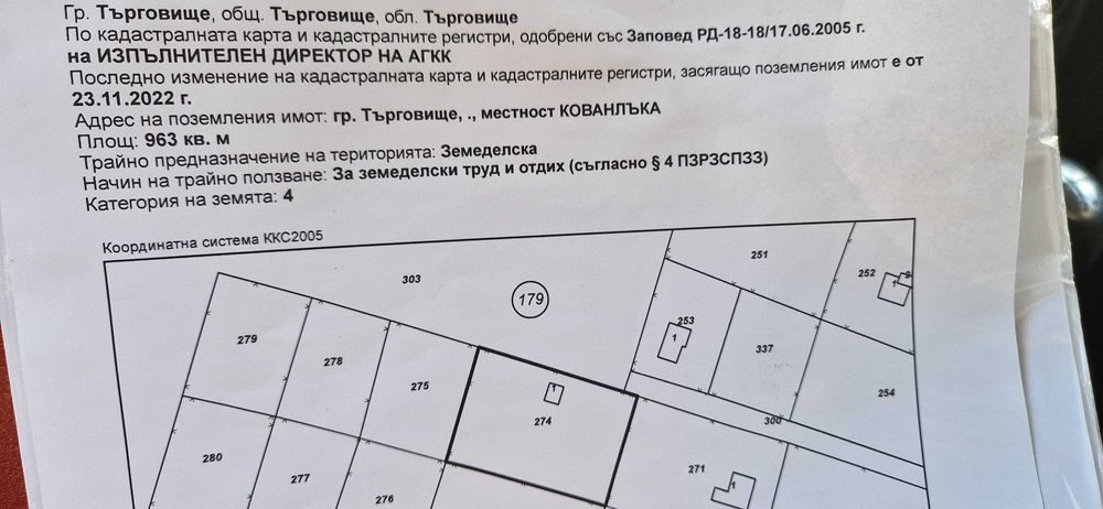 Продава се Парцел в Търговище, Вилна зона - 963 кв.м за 21 €/кв.м - Снимка #2