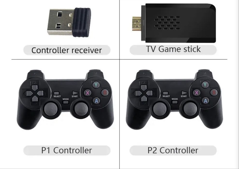Consola jocuri retro, Stick lite 4K, 20000+ 2 controllere wireless, M8