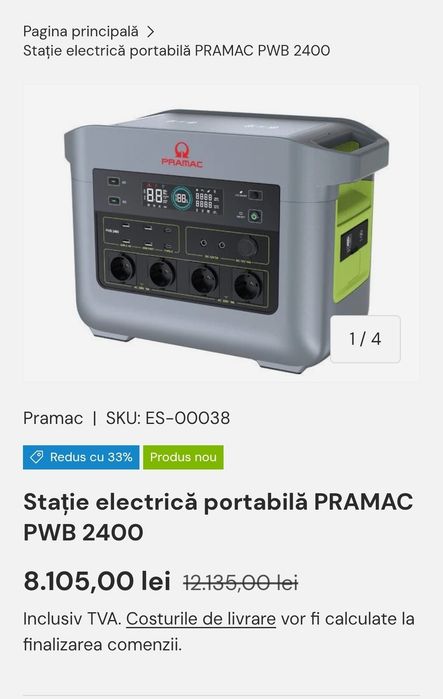 Pramac PWB 2400 – Statie de Energie Portabila / Invertor | NOU