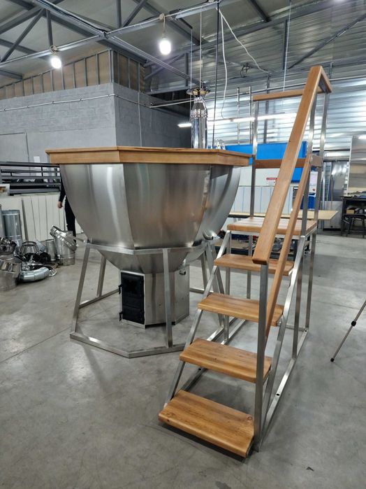 Ciubar inox cu soba pe lemne