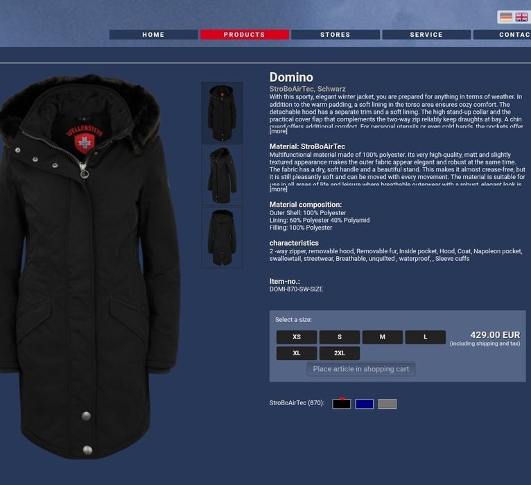 Яке Wellensteyn Domino XS