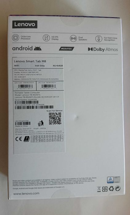 Таблет Lenovo Tab M8 3rd Gen 4/64GB