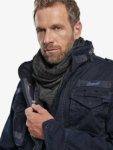 Мужская теплая куртка Brandit Giant M-65 тёмно-синяя (M-L)