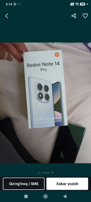 Assalomu alaykum Redmi Note 14 Pro sotiladi kamplekt