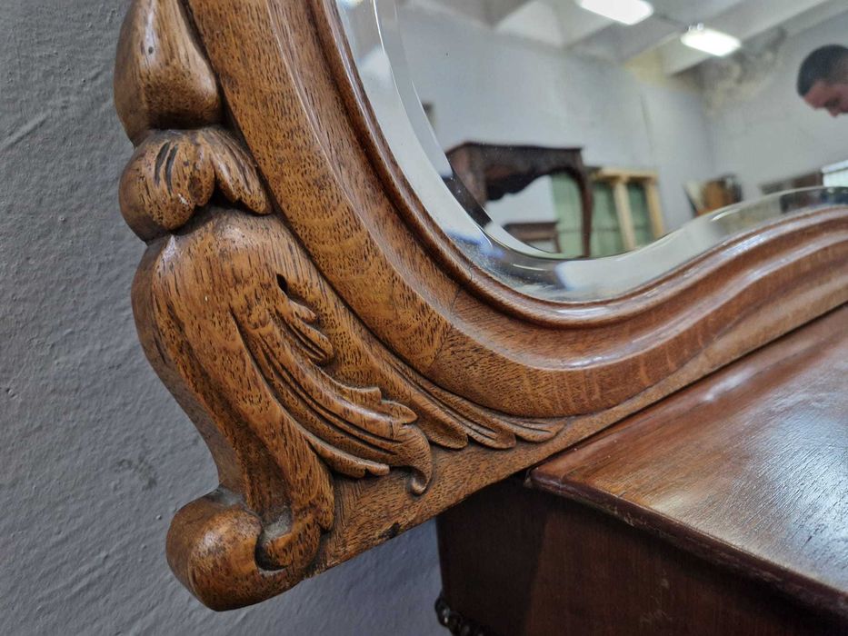 Уникално ръчно резбовано огледало в стил "Рококо"