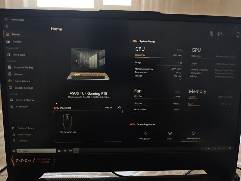 Rog gaming f15 rtx3050