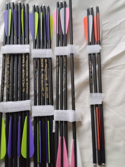 Săgeți pentru arbaletă de 16,18,20,22inch,cu/fara varfuri cu 3lame,noi