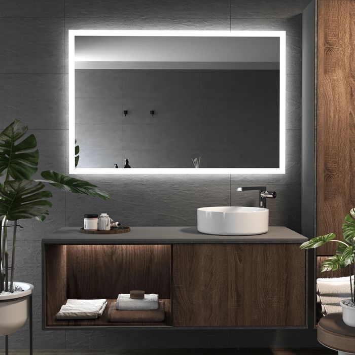 Oglindă LED baie premium 110x80– design modern, NOUĂ (sigilată)